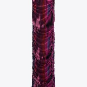 Zara Purple Pink Ruched Pencil Maxi Skirt